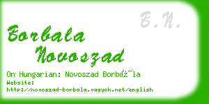 borbala novoszad business card